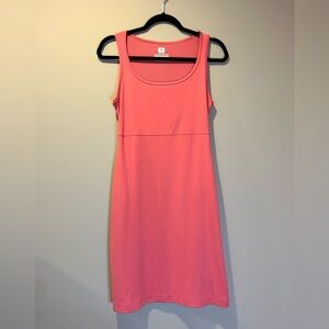 Columbia Omni freeze pink sleeveless shift dress womens small pockets Athleisure